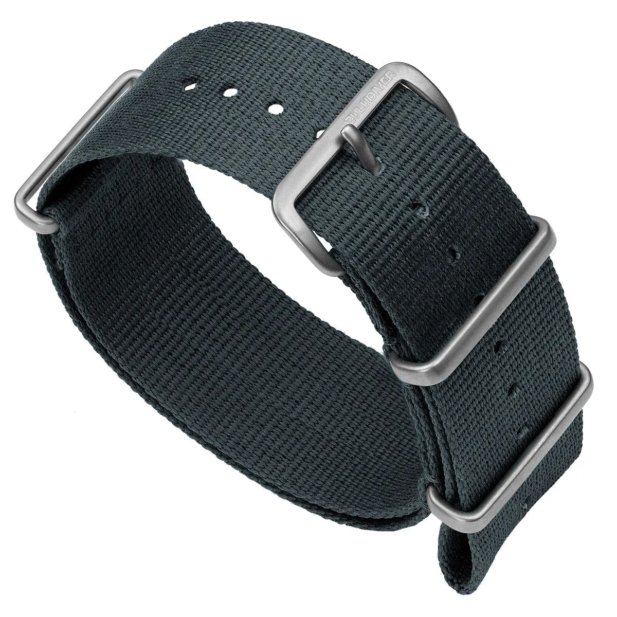 1973 British Military Watch Strap: CADET - Admiralty Grey, Satin