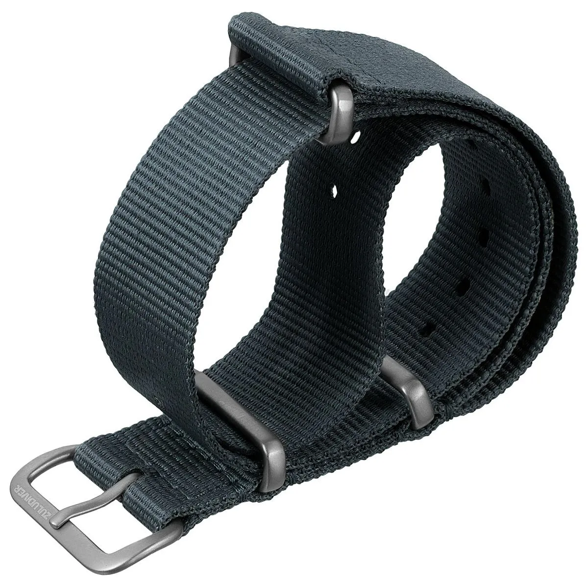 1973 British Military Watch Strap: CADET - Admiralty Grey, Satin