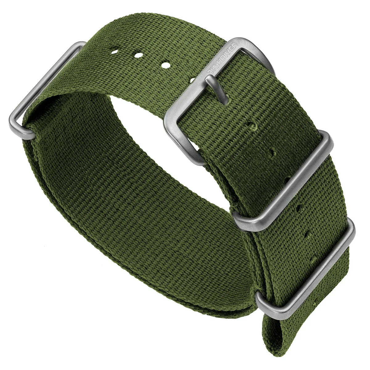 1973 British Military Watch Strap: CADET - Army Green, Satin