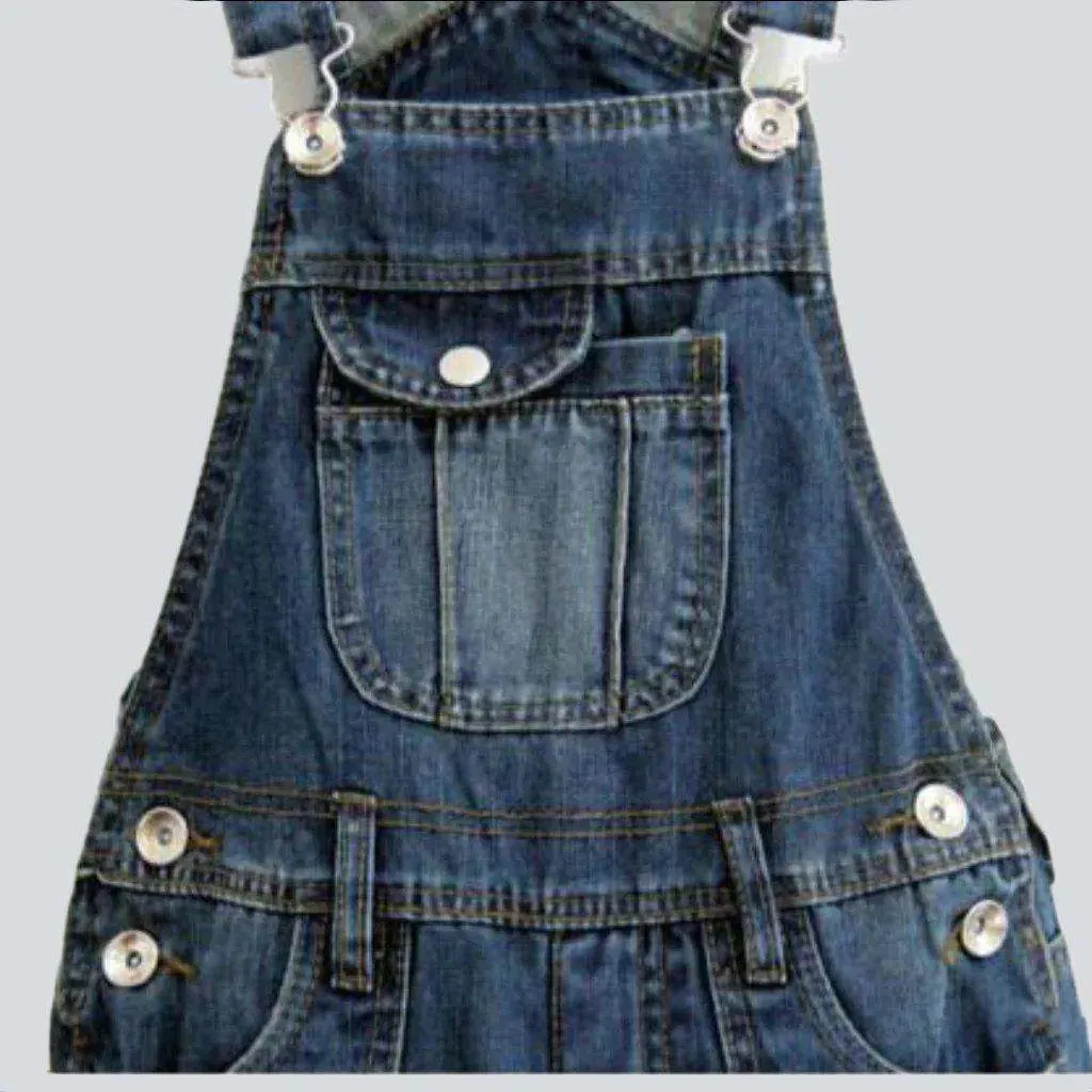 90s style jeans overall shorts for ladies