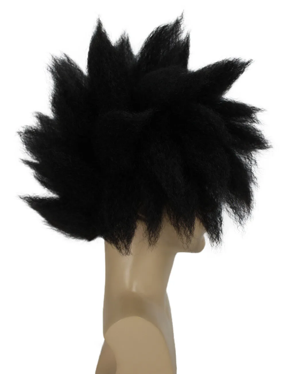 Adult Men's Black Spiky Wig| Perfect for Halloween| Flame-retardant Synthetic Fiber