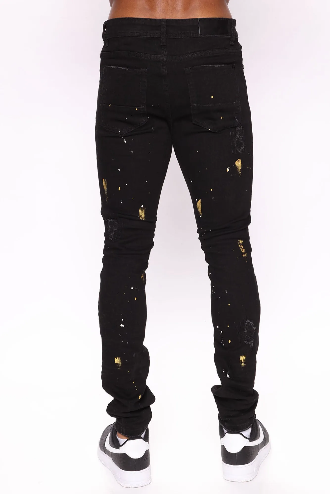 All Stitched Up Skinny Jeans - Black