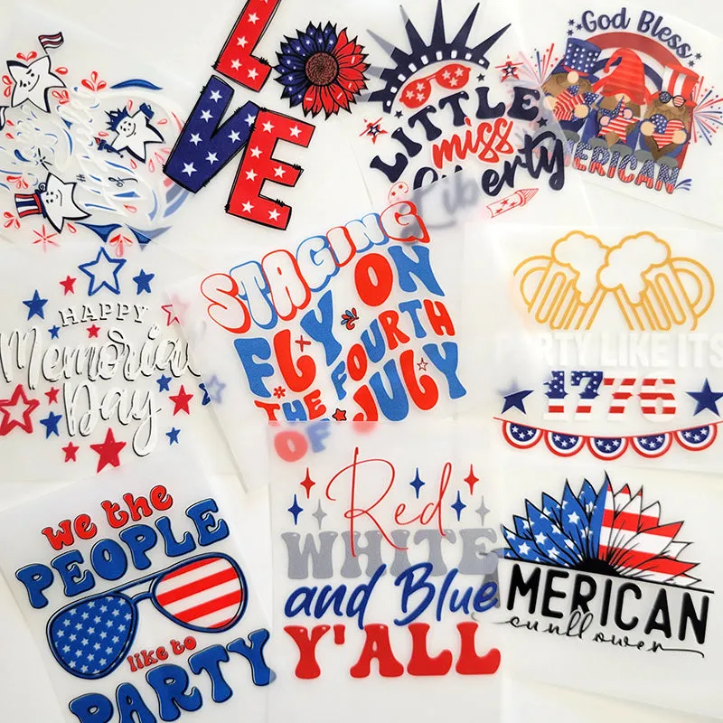 American/ Patriotic DTF Transfer Designs (4", 6", 8", 11" Length Available)