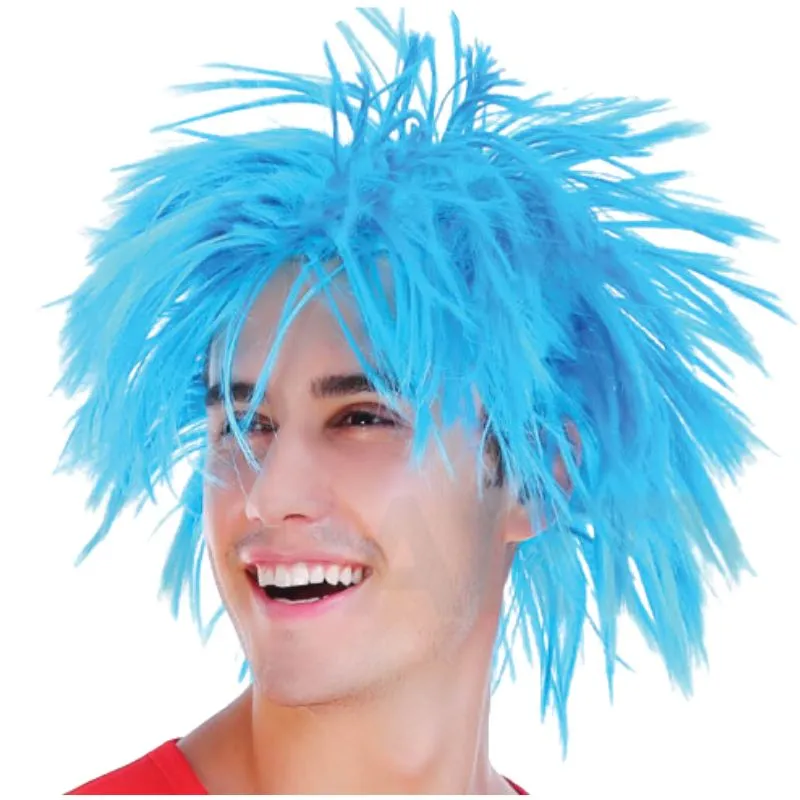 Blue Spiky Wig