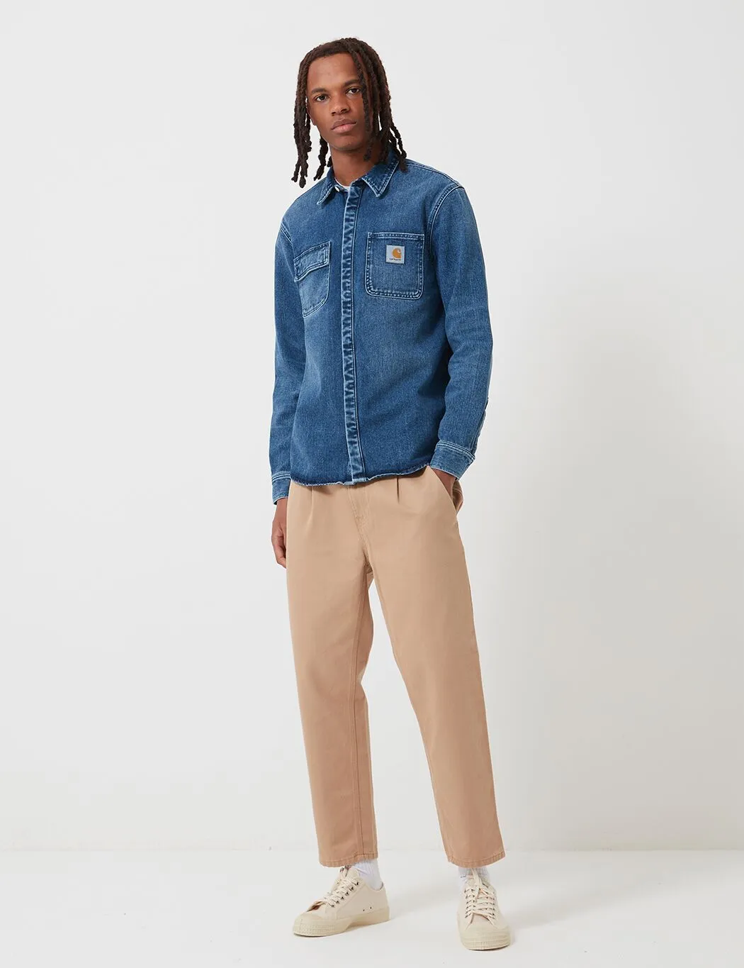 Carhartt-WIP Salinac Shirt Jacket (Denim) - Blue, Mid Worn Wash