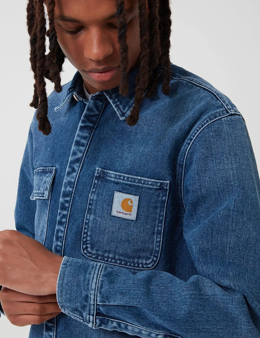 Carhartt-WIP Salinac Shirt Jacket (Denim) - Blue, Mid Worn Wash