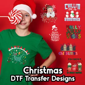 Christmas DTF Transfer Designs (4", 6", 8", 11" Length Available)