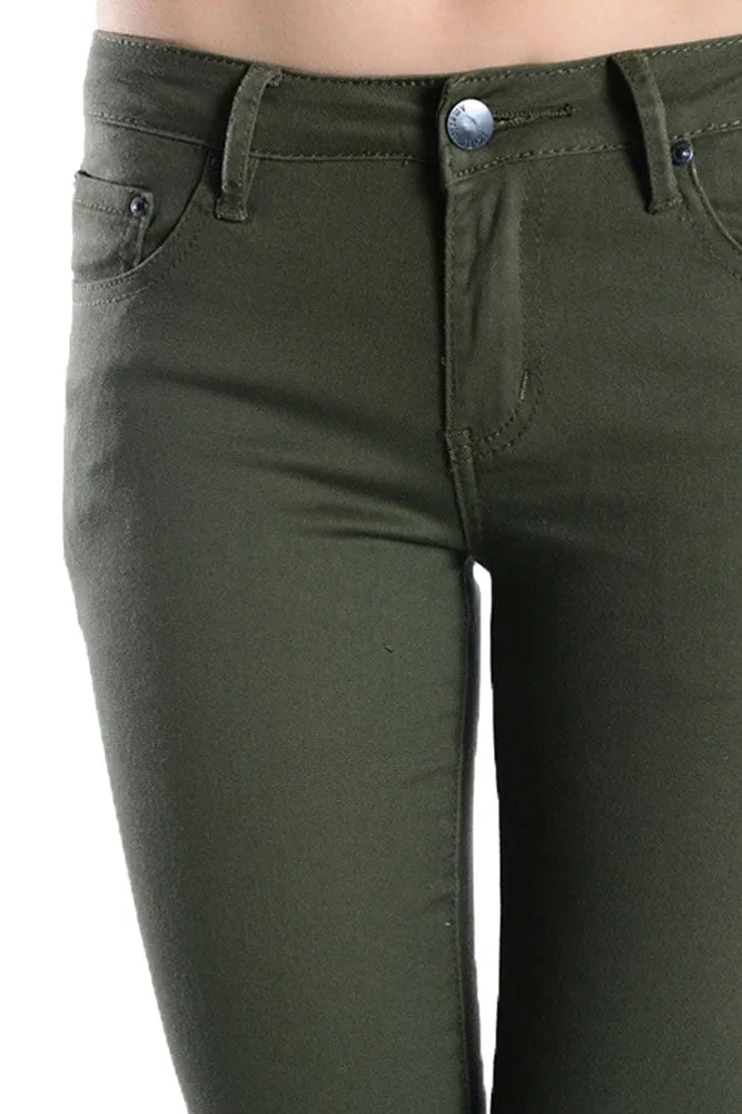 Colored Cut Skinny Fit Jeans