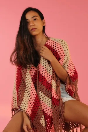 CROCHET KIMONO CAPE INGRID