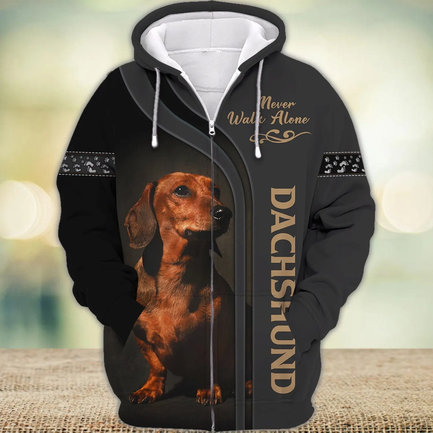 Dachshund Lover Never Walk Alone 3D Full Print Shirts 2759, Shirt For Dog Lovers, Dog Memorial Gifts for loss of Dog