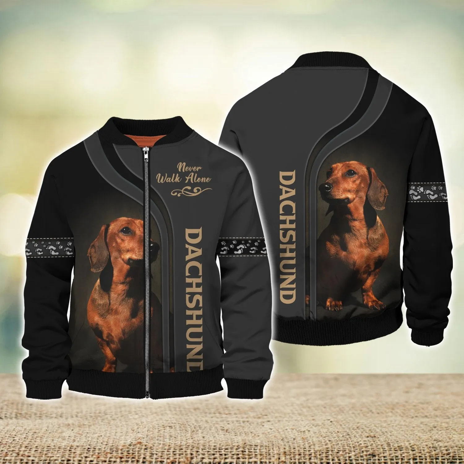 Dachshund Lover Never Walk Alone 3D Full Print Shirts 2759, Shirt For Dog Lovers, Dog Memorial Gifts for loss of Dog