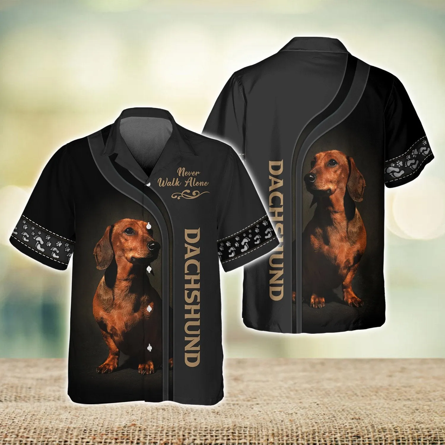 Dachshund Lover Never Walk Alone 3D Full Print Shirts 2759, Shirt For Dog Lovers, Dog Memorial Gifts for loss of Dog