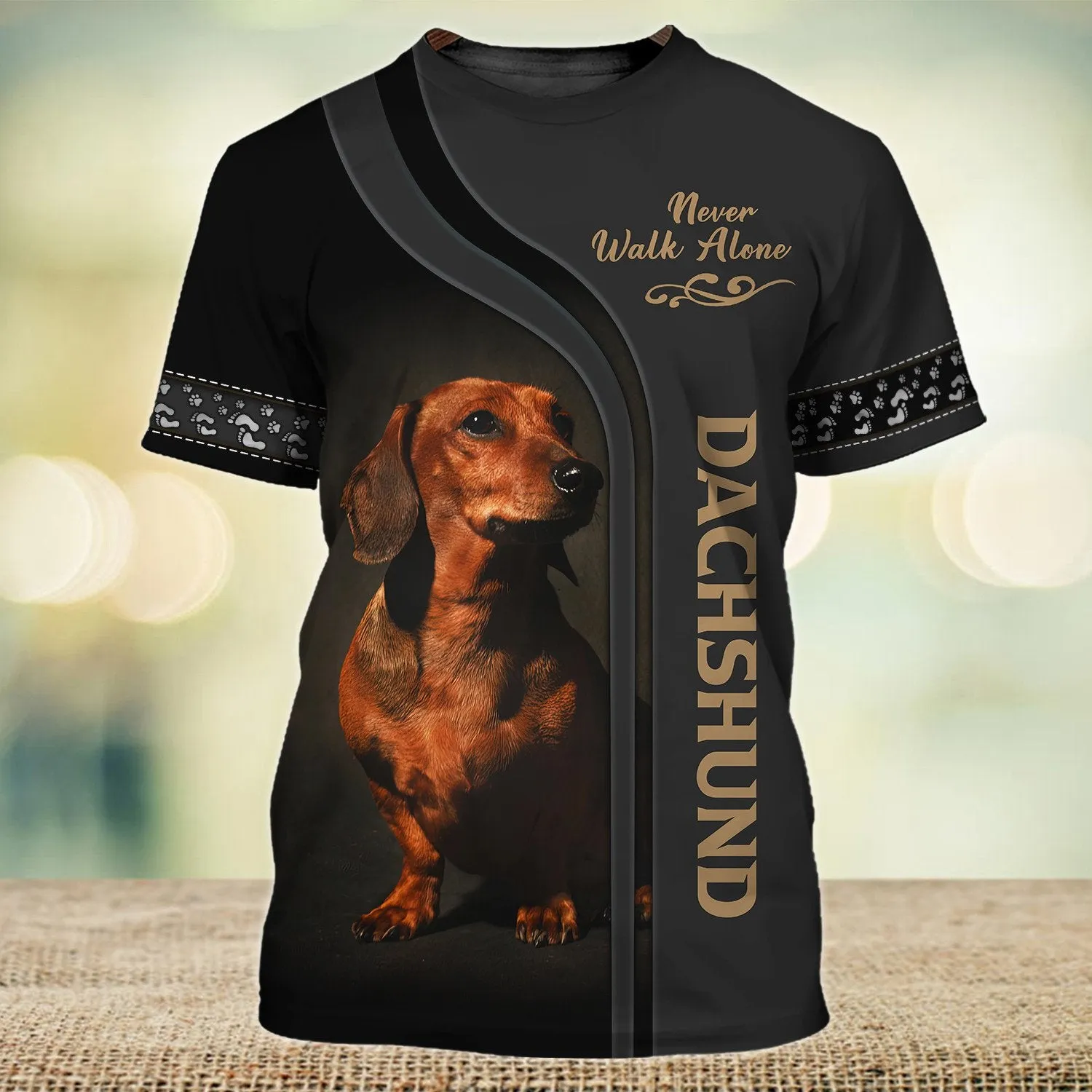 Dachshund Lover Never Walk Alone 3D Full Print Shirts 2759, Shirt For Dog Lovers, Dog Memorial Gifts for loss of Dog