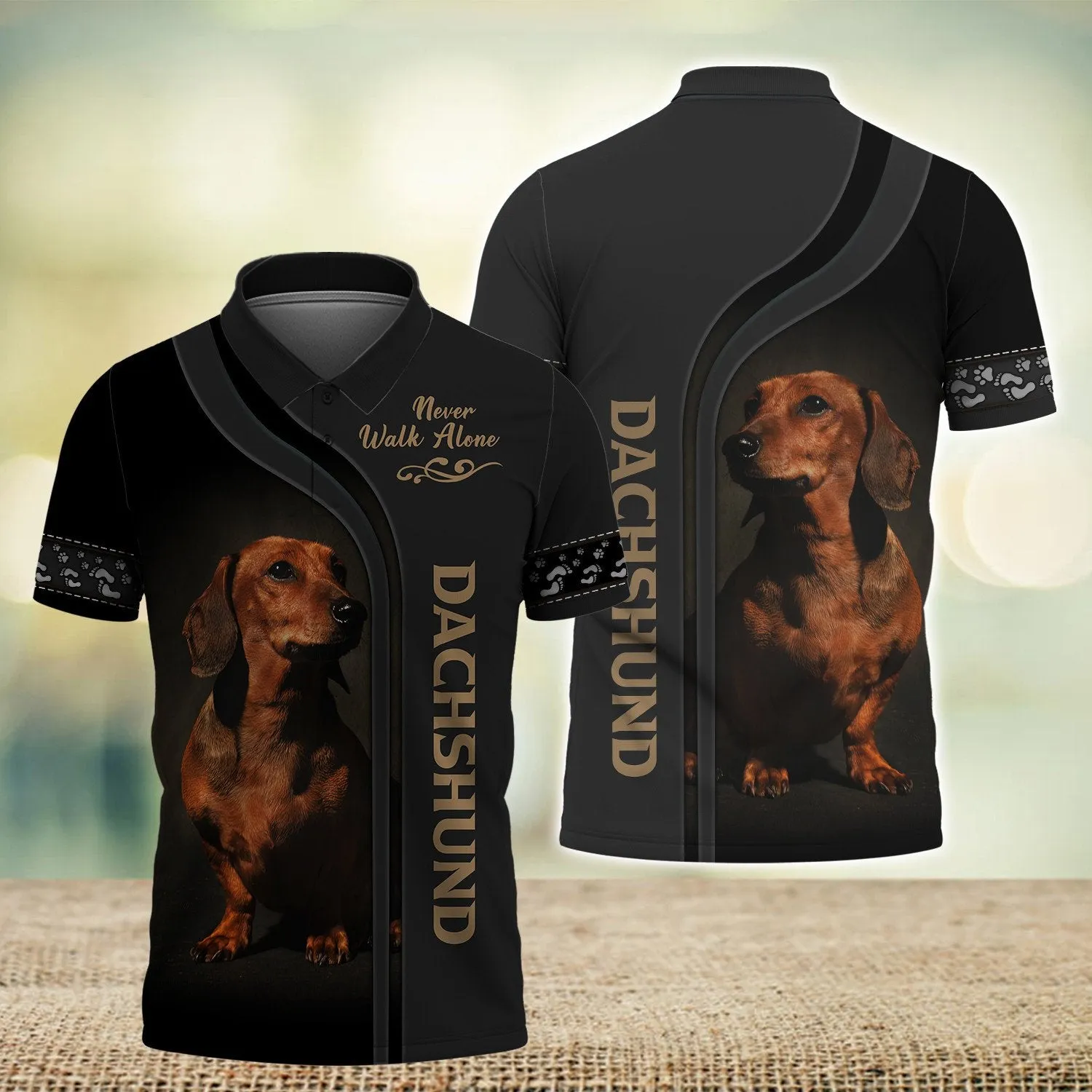 Dachshund Lover Never Walk Alone 3D Full Print Shirts 2759, Shirt For Dog Lovers, Dog Memorial Gifts for loss of Dog