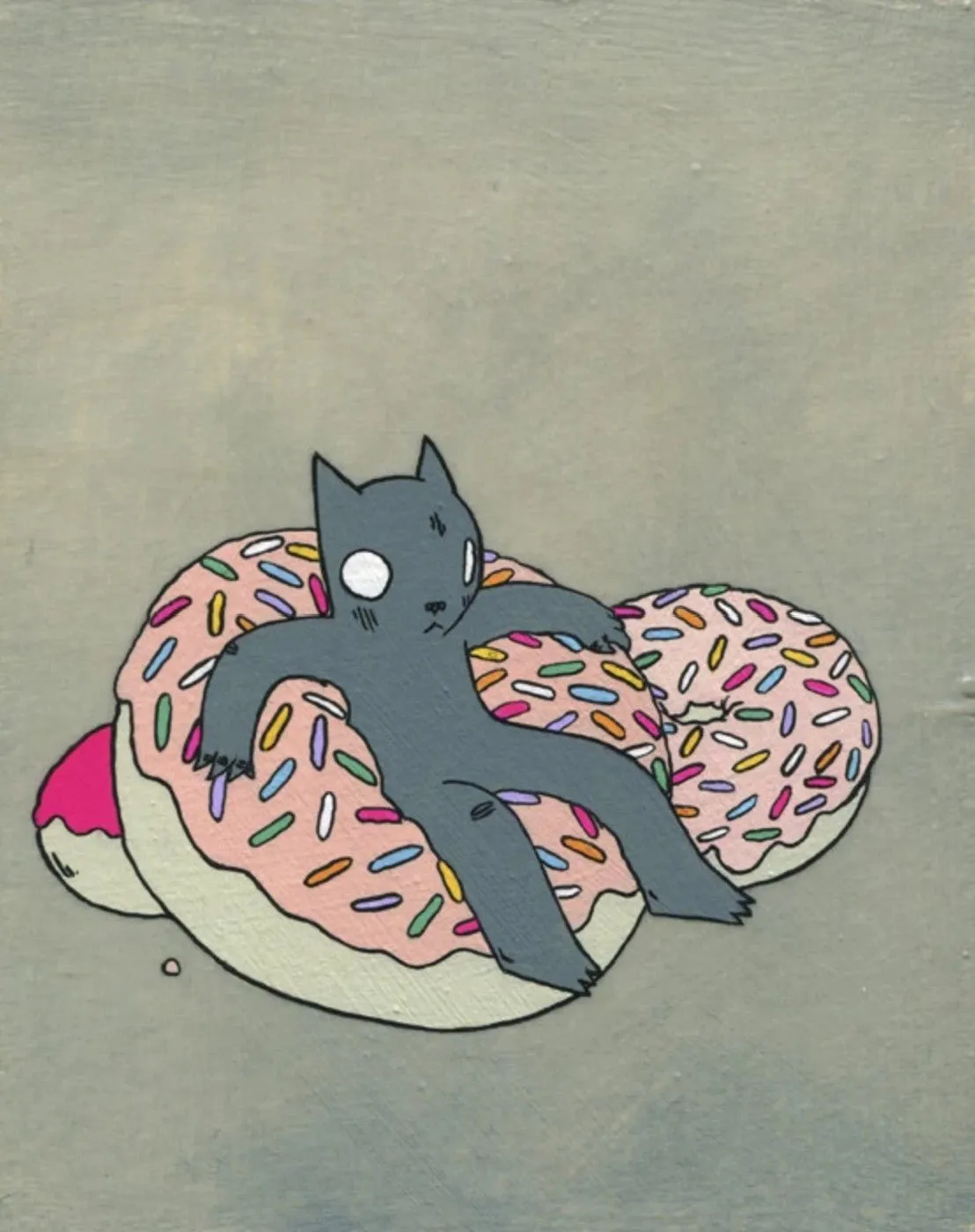 Donut Cat Giclee by Deth P Sun