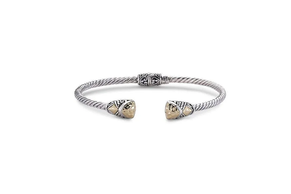 Gemma Bangle- Silver And Gold