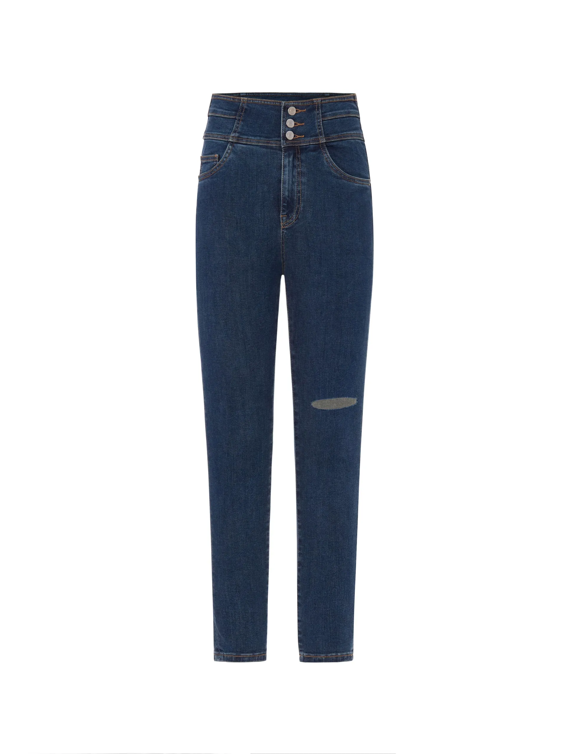 High Rise Cutout Skinny Jeans