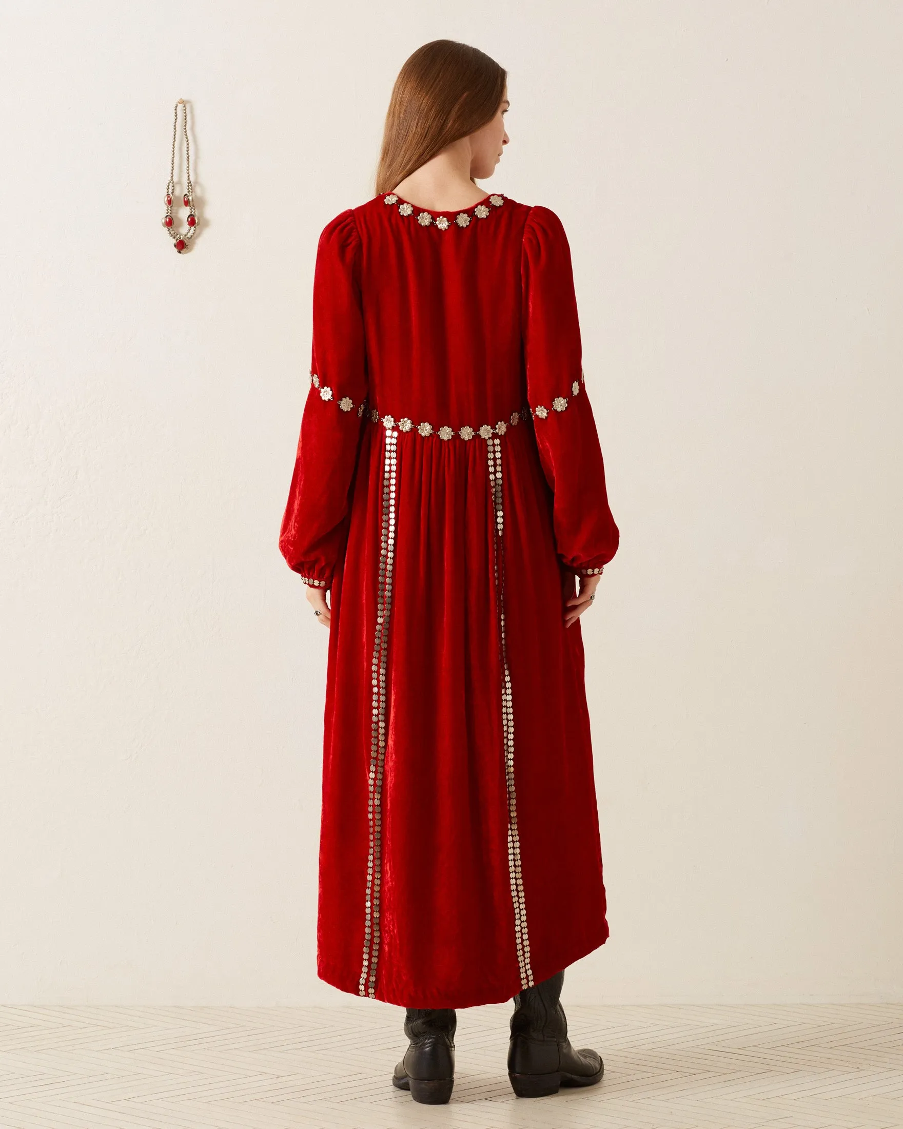 Imogen Ruby Velvet Dress