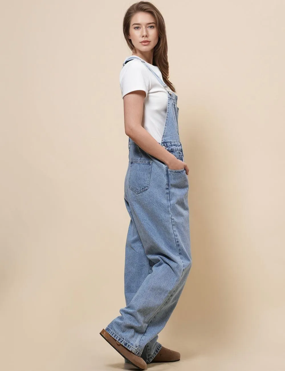 Ladies Strape Shoulder Daily Denim Overalls SKJ540