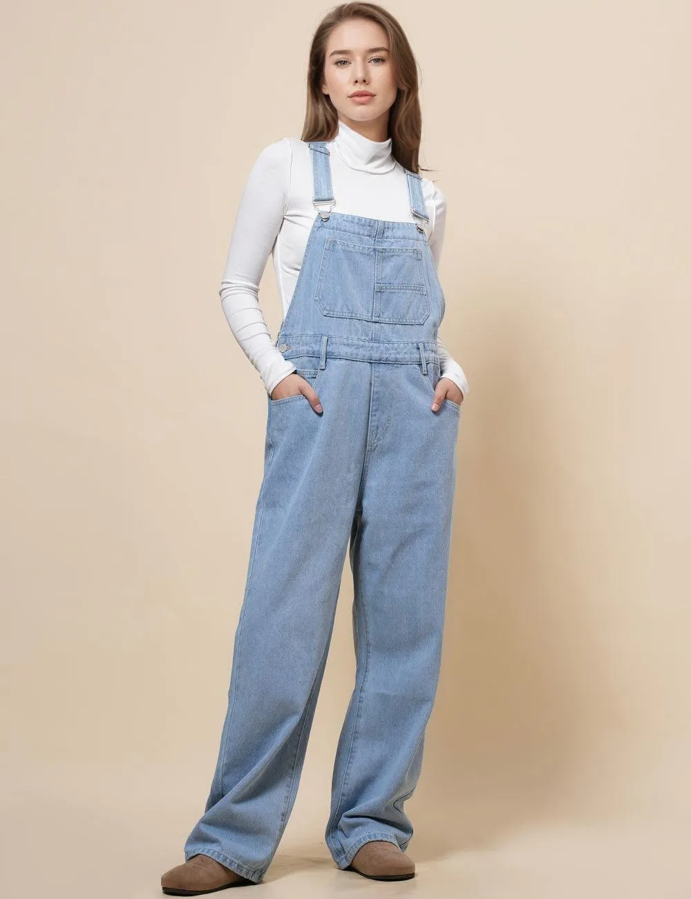 Ladies Strape Shoulder Daily Denim Overalls SKJ540