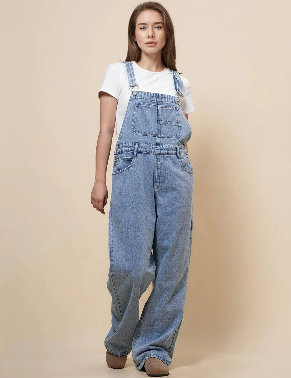 Ladies Strape Shoulder Daily Denim Overalls SKJ540