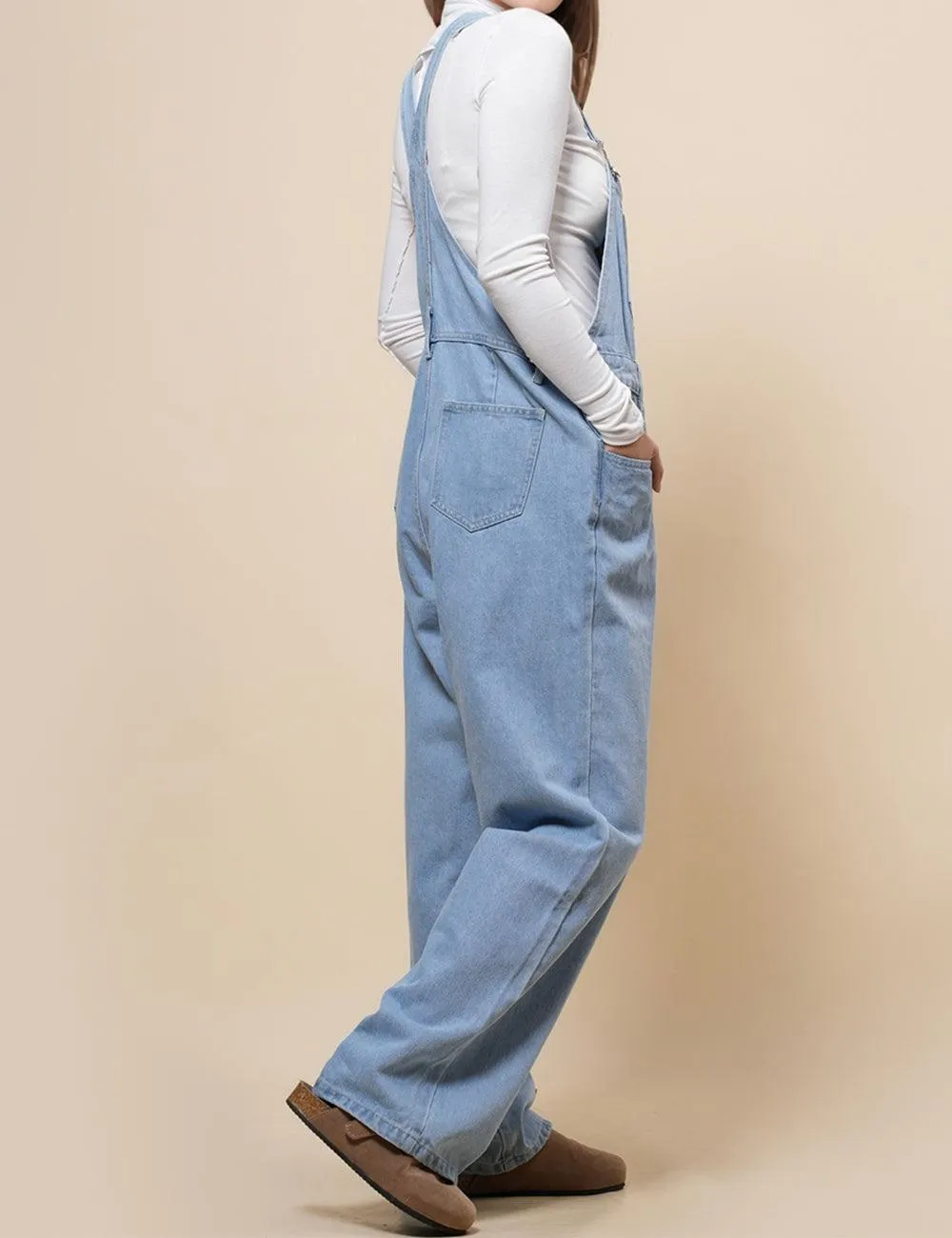 Ladies Strape Shoulder Daily Denim Overalls SKJ540