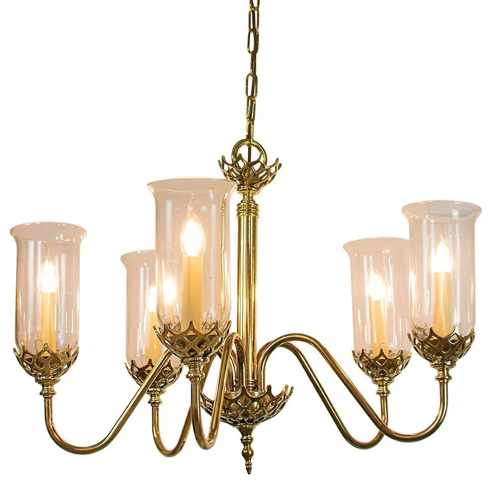 Limehouse Gothic Chandelier with Storm Shade