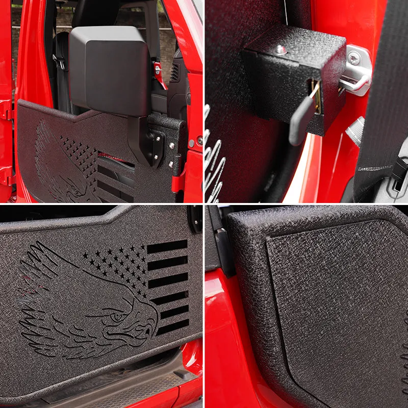 Limited Edition Eagle Style Jeep Tube Doors with Side View Mirrors For 2018-Later Wrangler JL 4 Doors