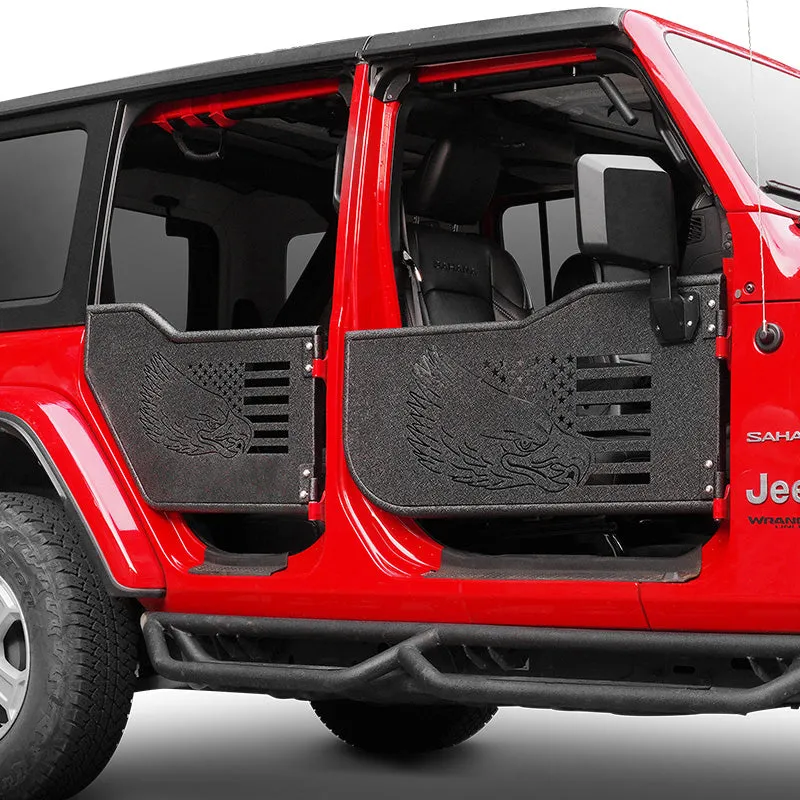 Limited Edition Eagle Style Jeep Tube Doors with Side View Mirrors For 2018-Later Wrangler JL 4 Doors