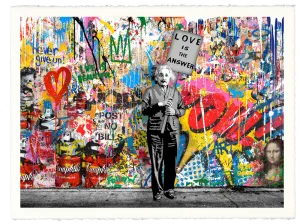 M=bw² Collage Large Format Silkscreen Print by Mr Brainwash- Thierry Guetta