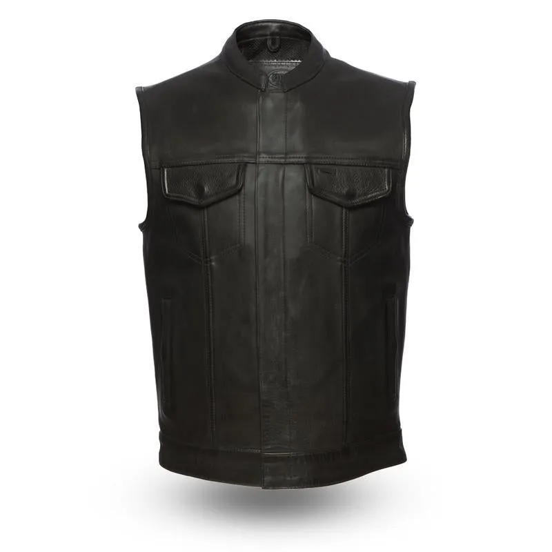 MKL - Sharpy Men's Motorcycle Leather Vest