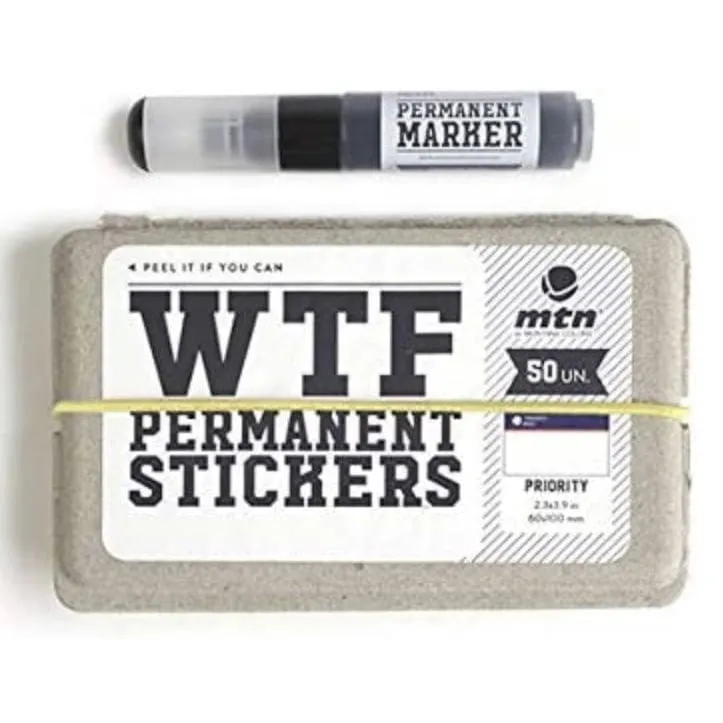 MTN Montana WTF Colours Priority Mail Stickers & Marker Pen