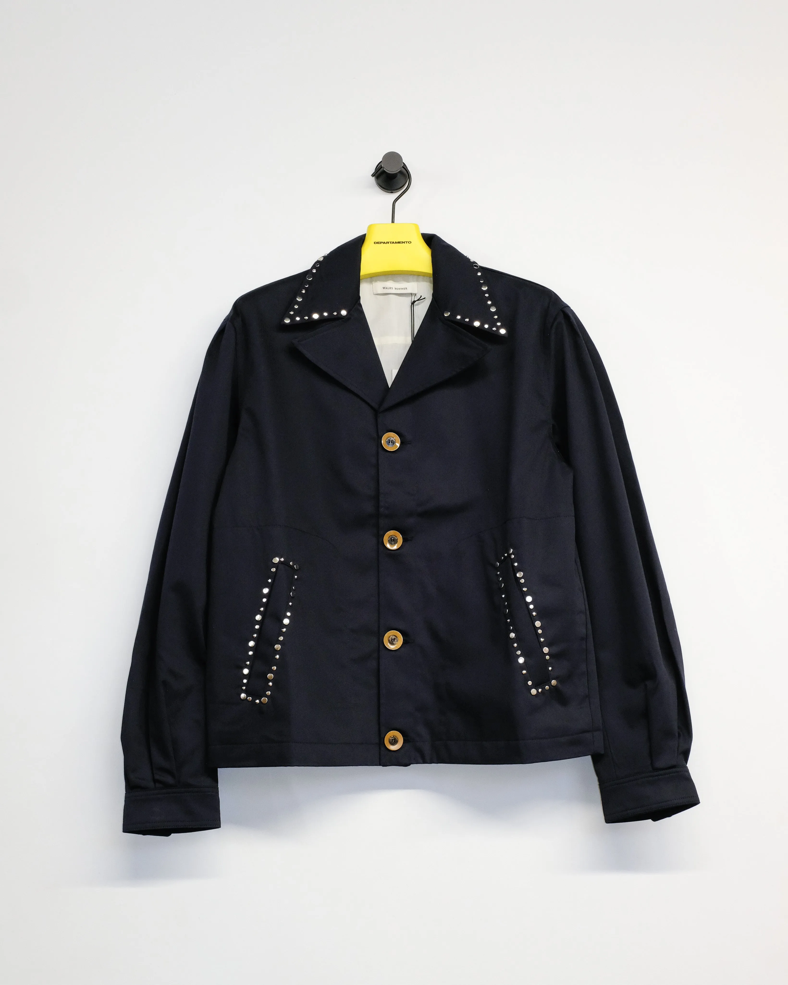 Navy Delaney Studded Jacket