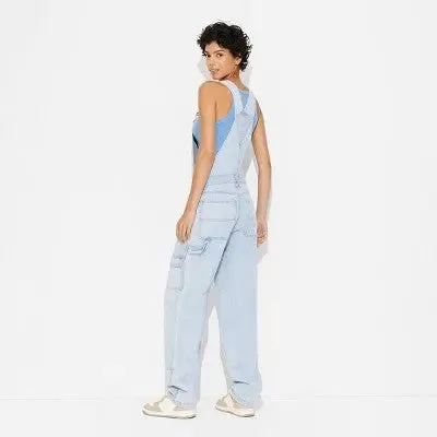 New - Women's Baggy Denim Overalls - Wild Fable