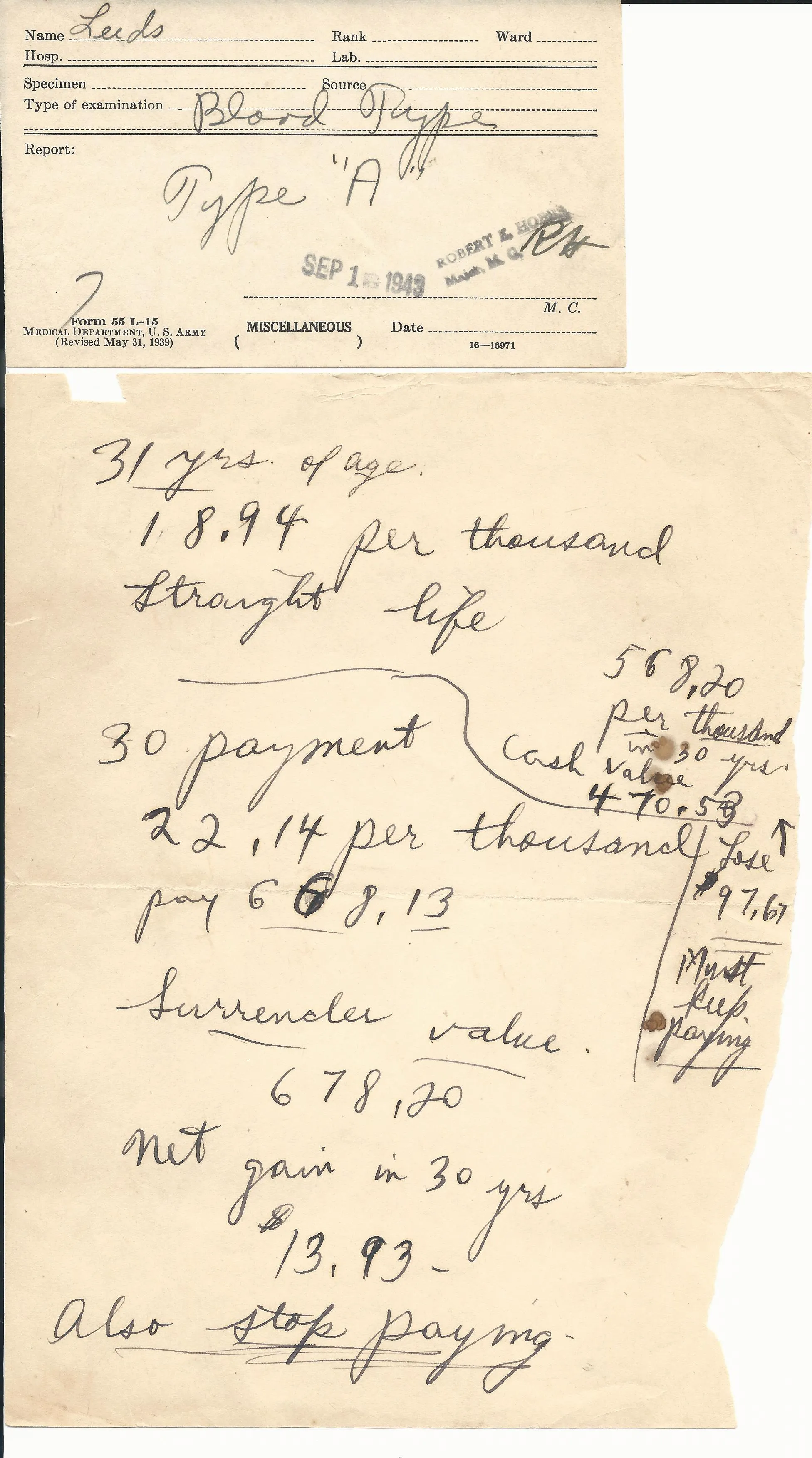 Original U.S. WWII 108th Infantry Regiment Named Combat Medic and Dental Officer Grouping