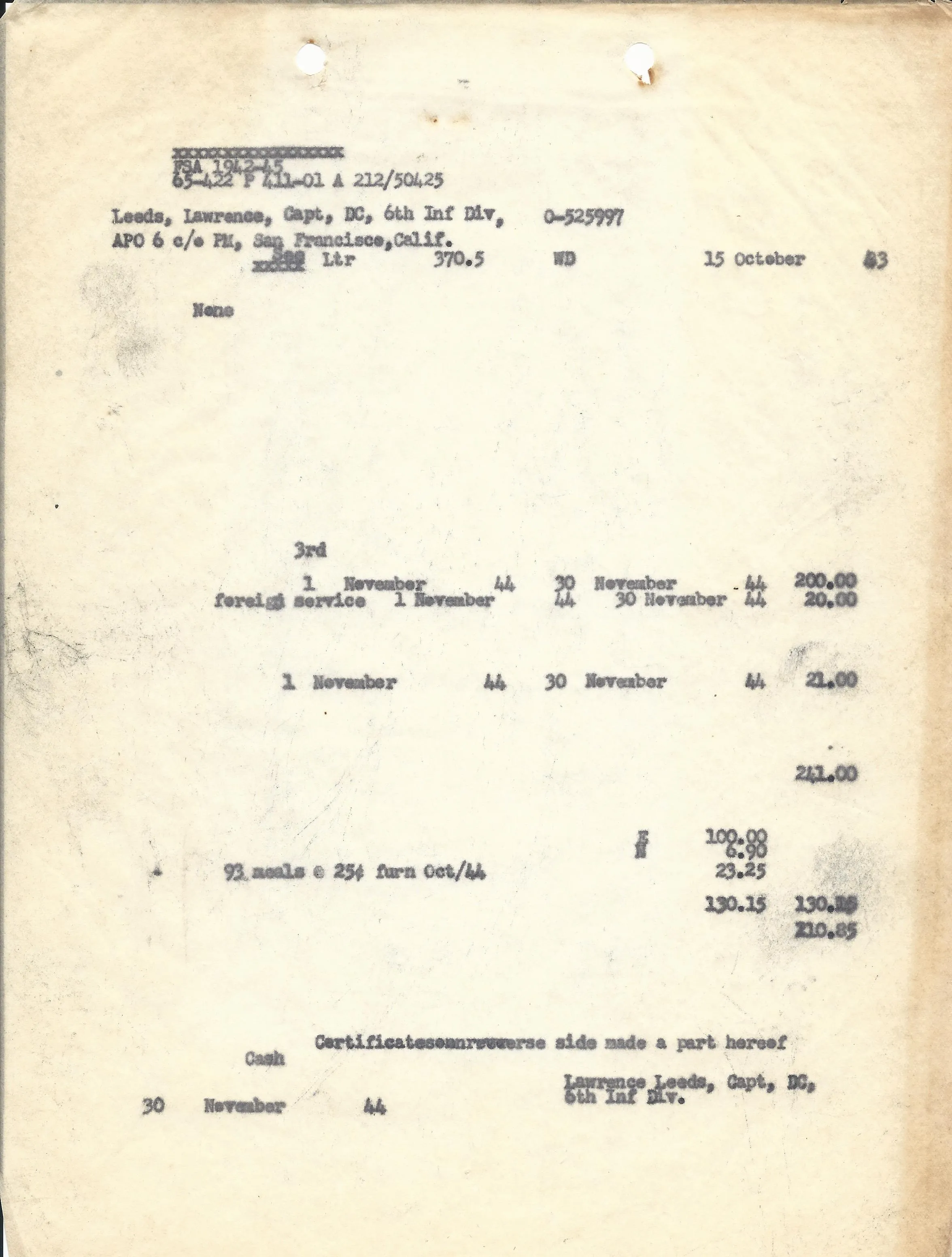 Original U.S. WWII 108th Infantry Regiment Named Combat Medic and Dental Officer Grouping