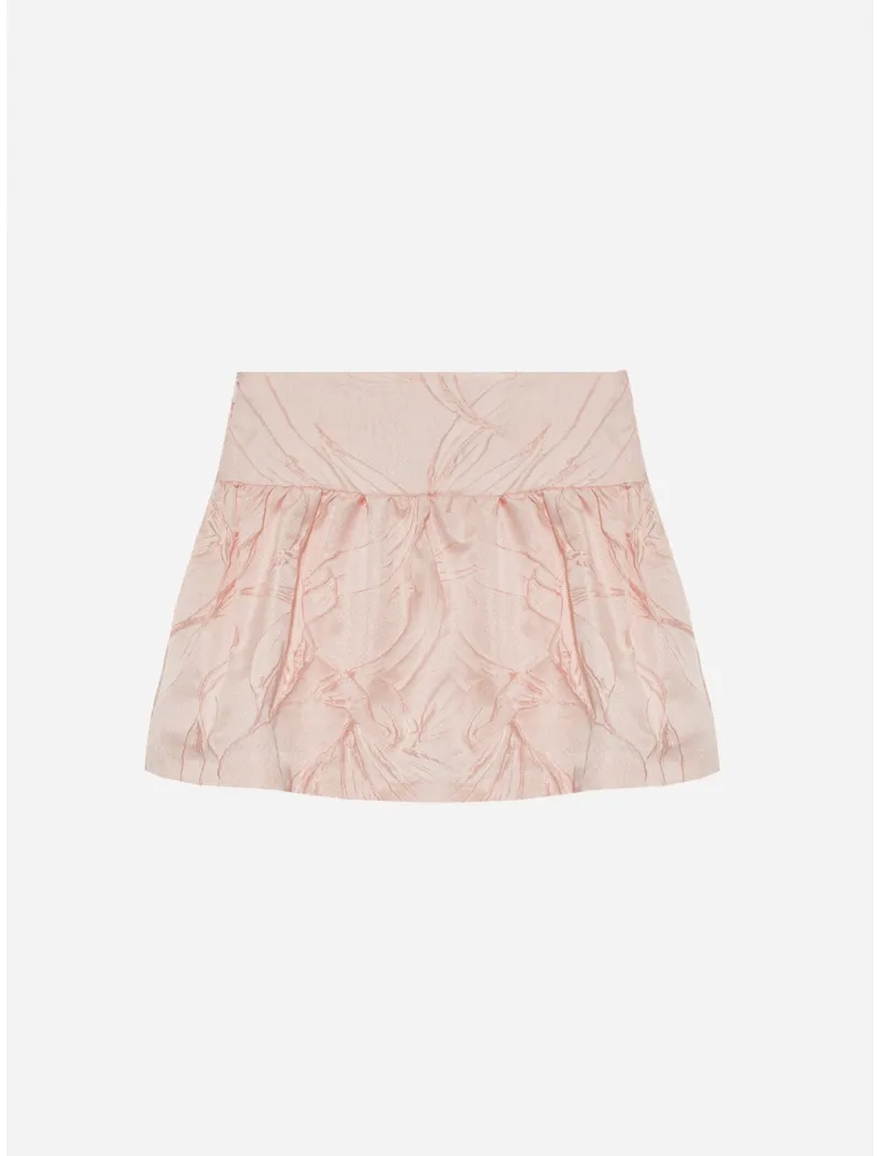 Patachou Jacquard Pink Floral Skirt