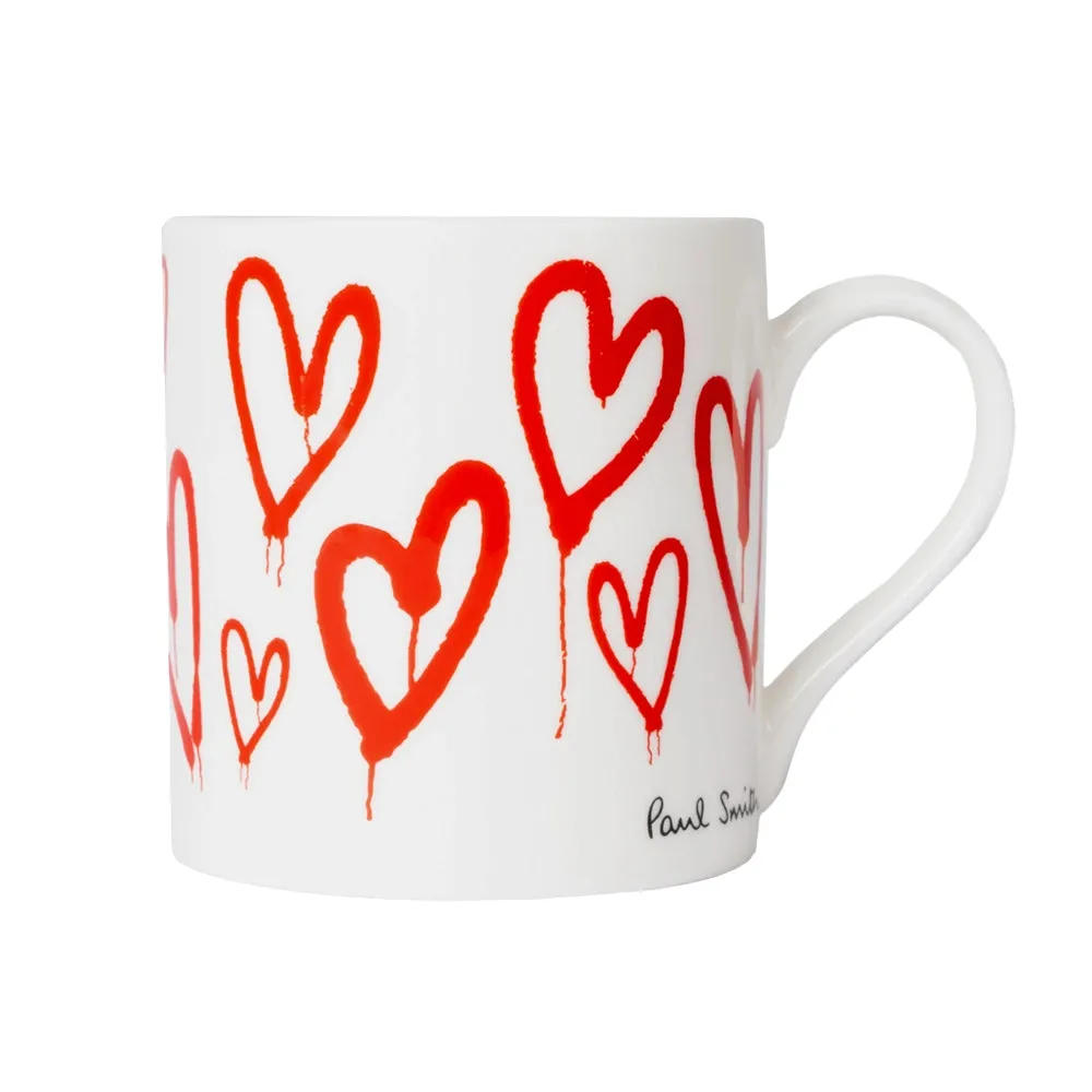 PAUL SMITH Graffiti Heart Mug - Bone