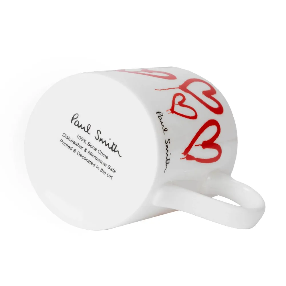 PAUL SMITH Graffiti Heart Mug - Bone