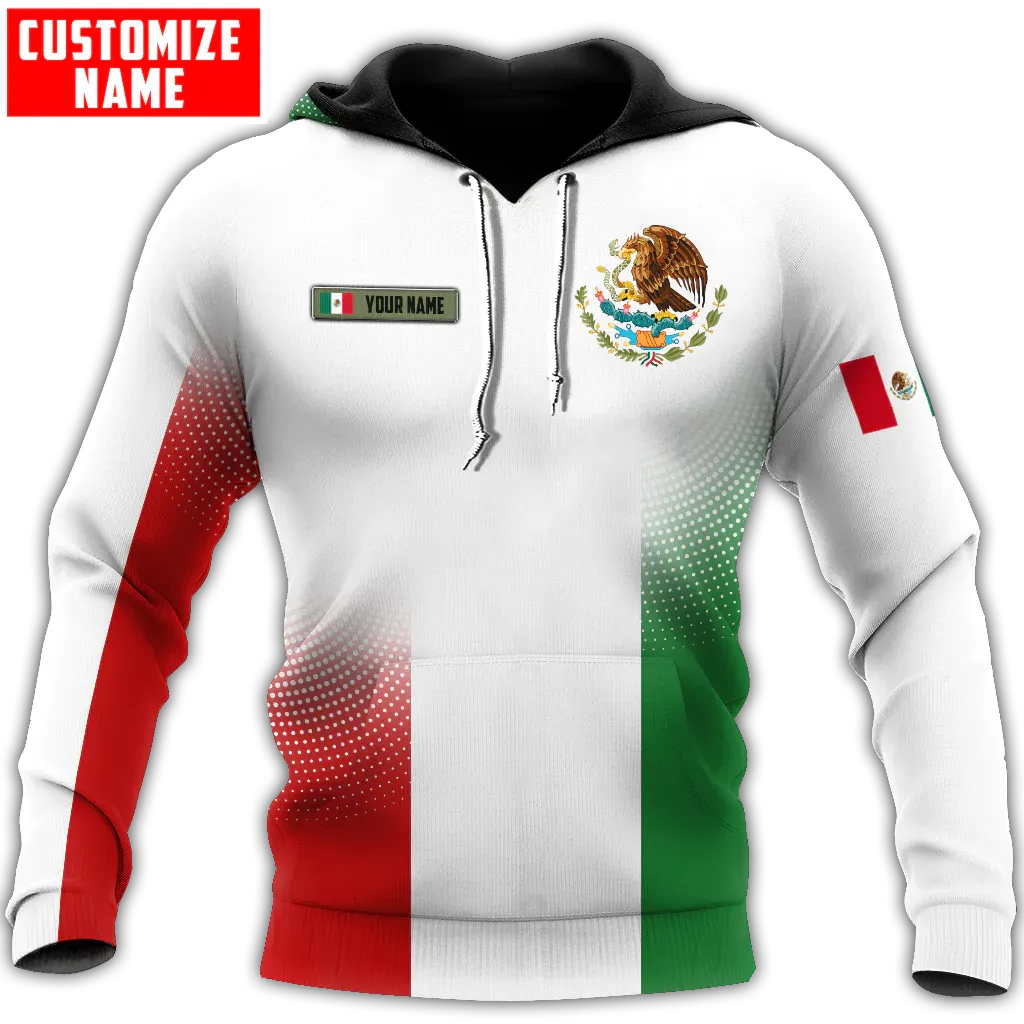 Personalized Name Mexico All Over Printed Unisex Hoodie, Mexico Men's Hoodie, Mexican Women Hoodie