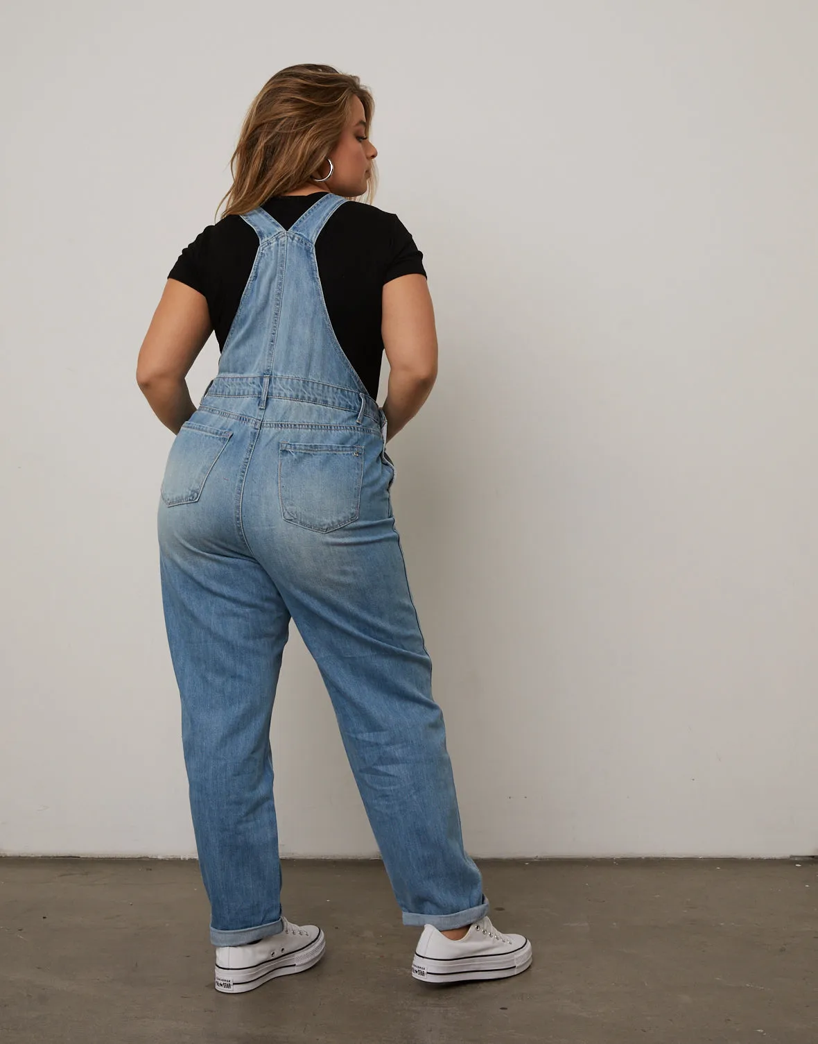 Plus Size Mom Jean Overalls