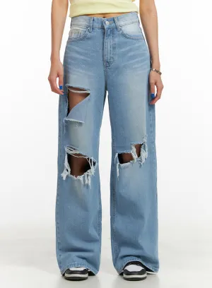 Ripped Baggy Jeans CY431