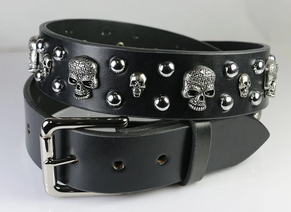 Skull Belt with optional Dome Studs