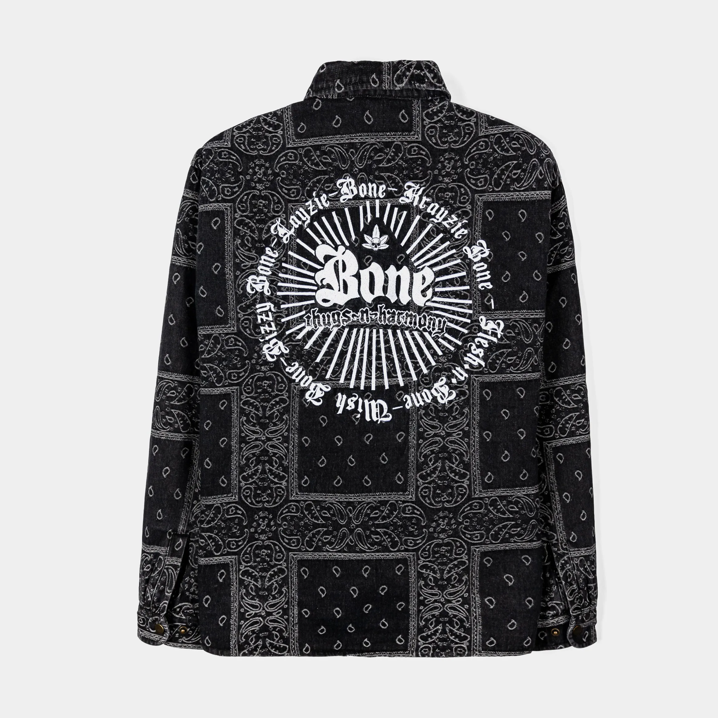 SP x Bone Thugs N Harmony Paisley Denim Jacket (Black/White)