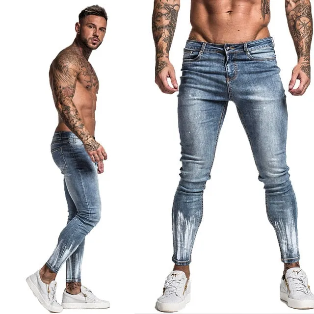 Stretch Ripped Denim Jeans