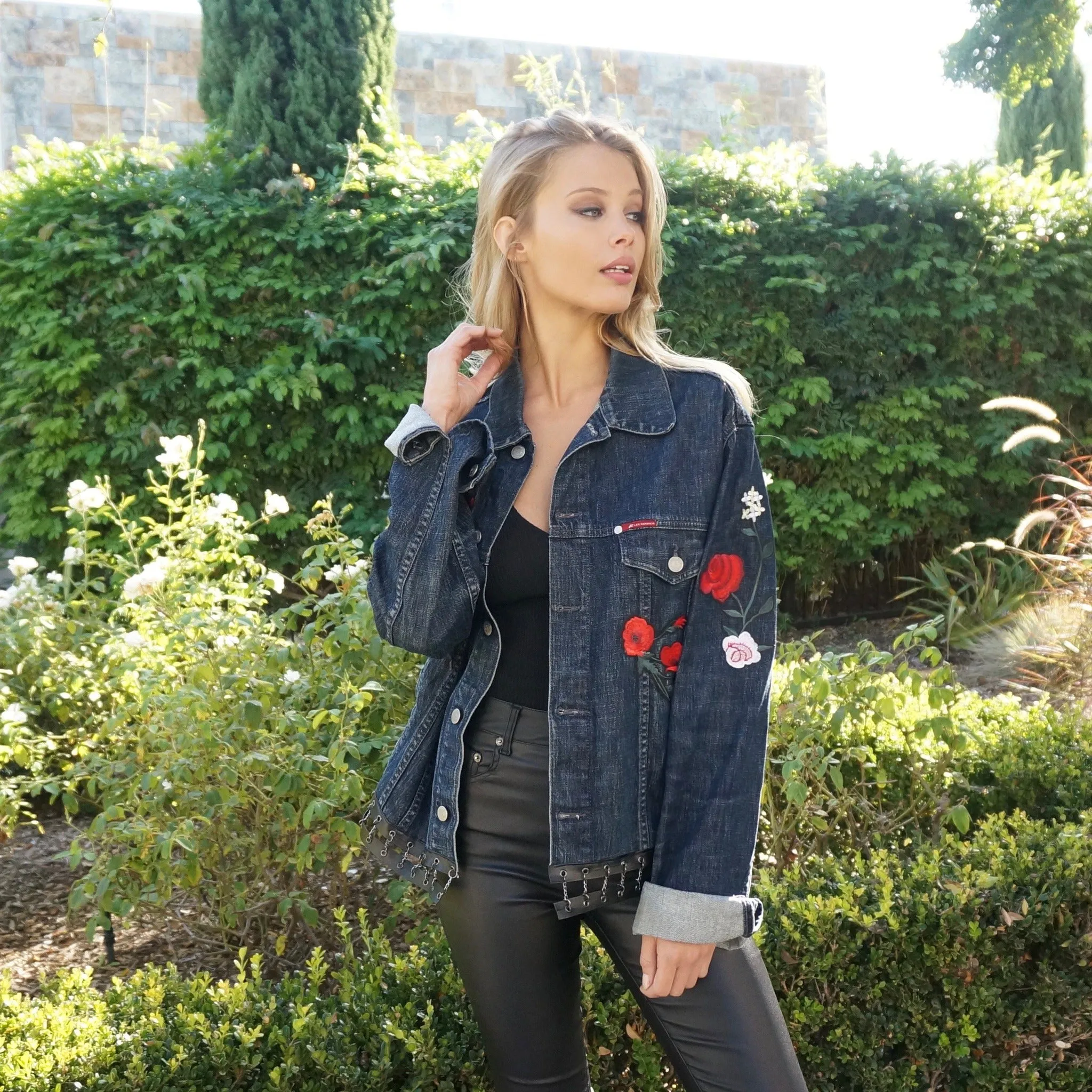 The Flower Of Love Denim Jacket