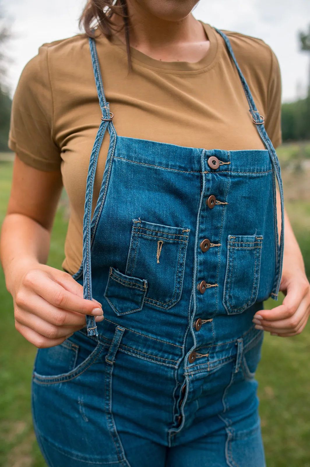 The Jenny Stretch Denim Overall