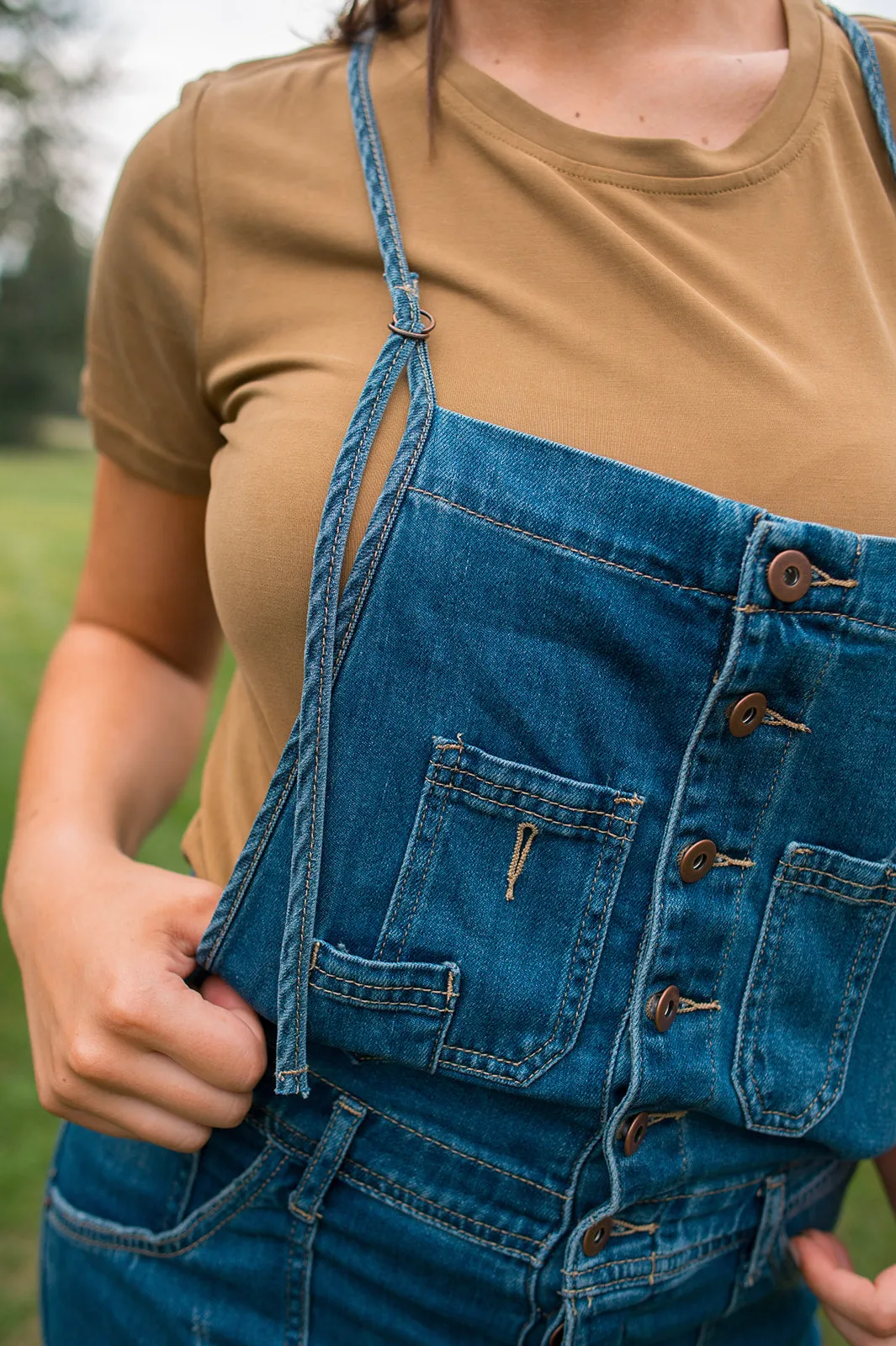 The Jenny Stretch Denim Overall