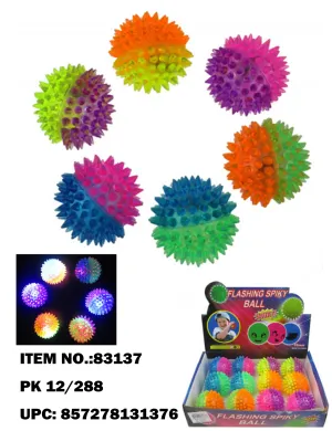 TWO TONE L/U SPIKY BALL 12/288pcs