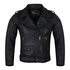 Vance Leather VL616 Ladies Premium Goatskin Classic Motorcycle Leather Jacket